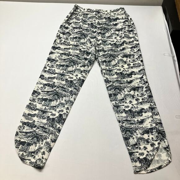 Marine Layer Allison Novelty Print Pant Womens XS Tencel Pull On San Francisco - Picture 1 of 15